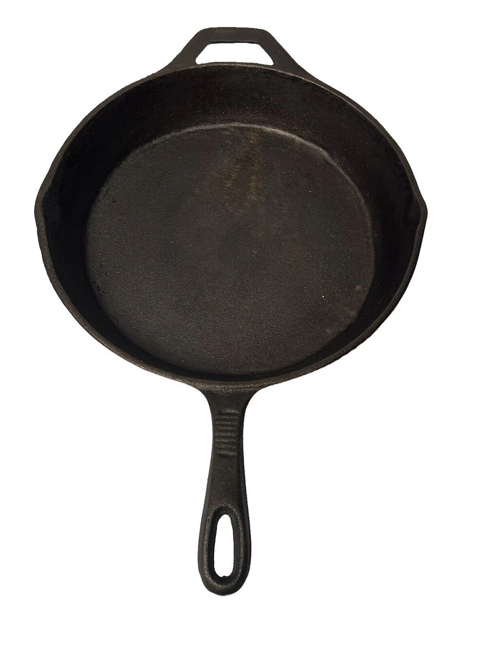 Unmarked #1 Cast Iron Double Spout Skillet 10 Inch